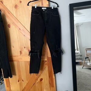 Abercrombie Curve Love The Skinny High-Rise Distressed Jeans